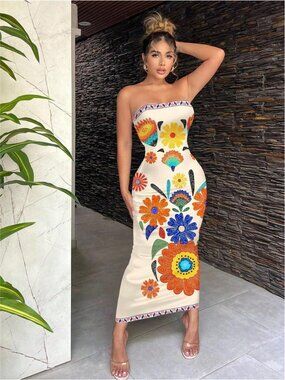 Sexy Retro Vintage Bohemian Green Tropical Plant Pattern Retro